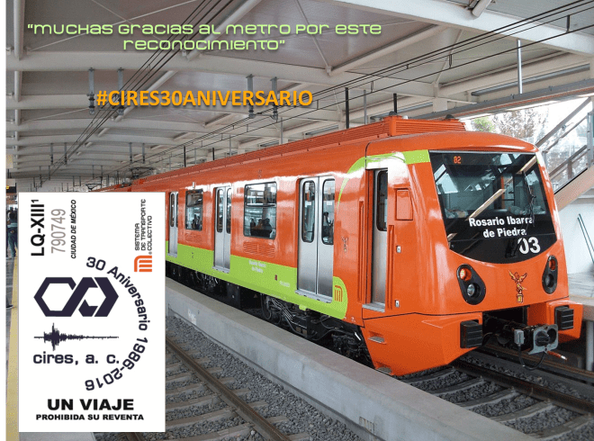 boleto metro cires 30 años